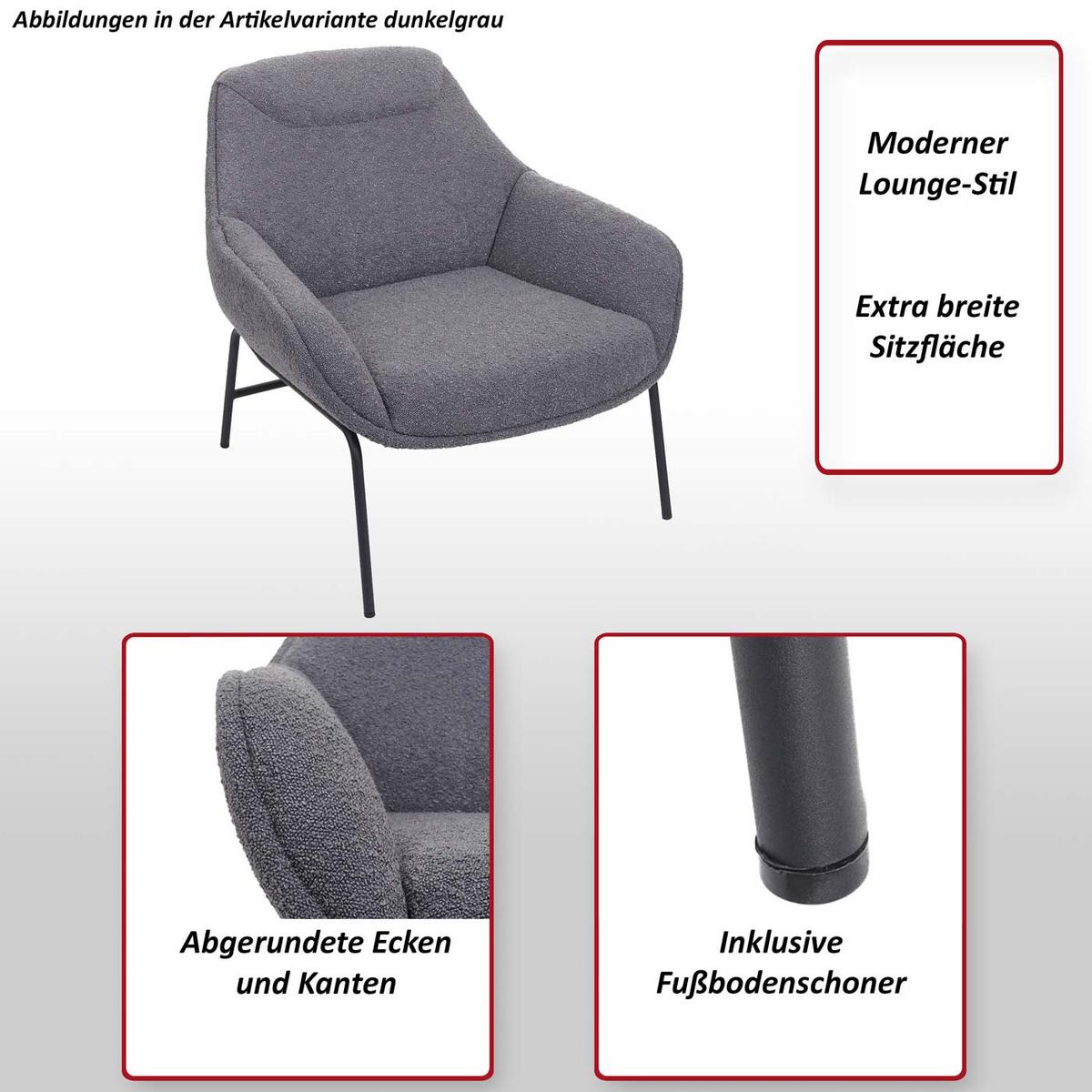 LOUNGE-SESSEL Cremeweiß - Weiß, Textil (80/79/80cm) - MCW