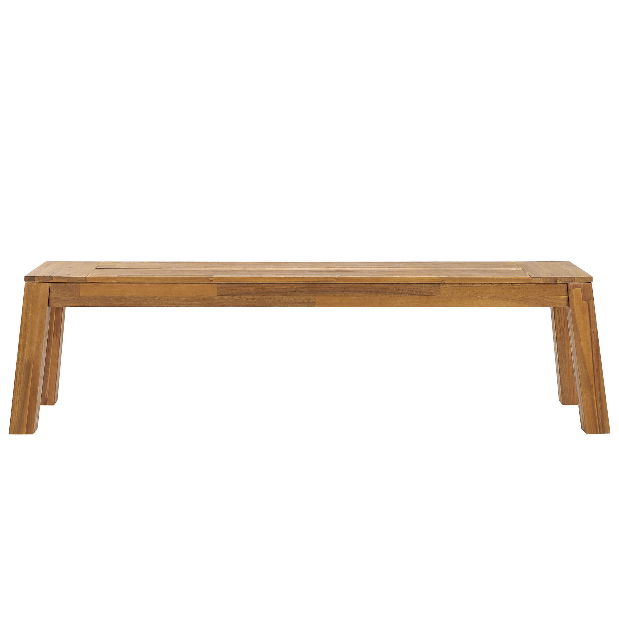 GARTENBANK Akazienholz hellbraun 160/36 cm Livorno - Hellbraun, Holz (169/46/45cm) - Beliani
