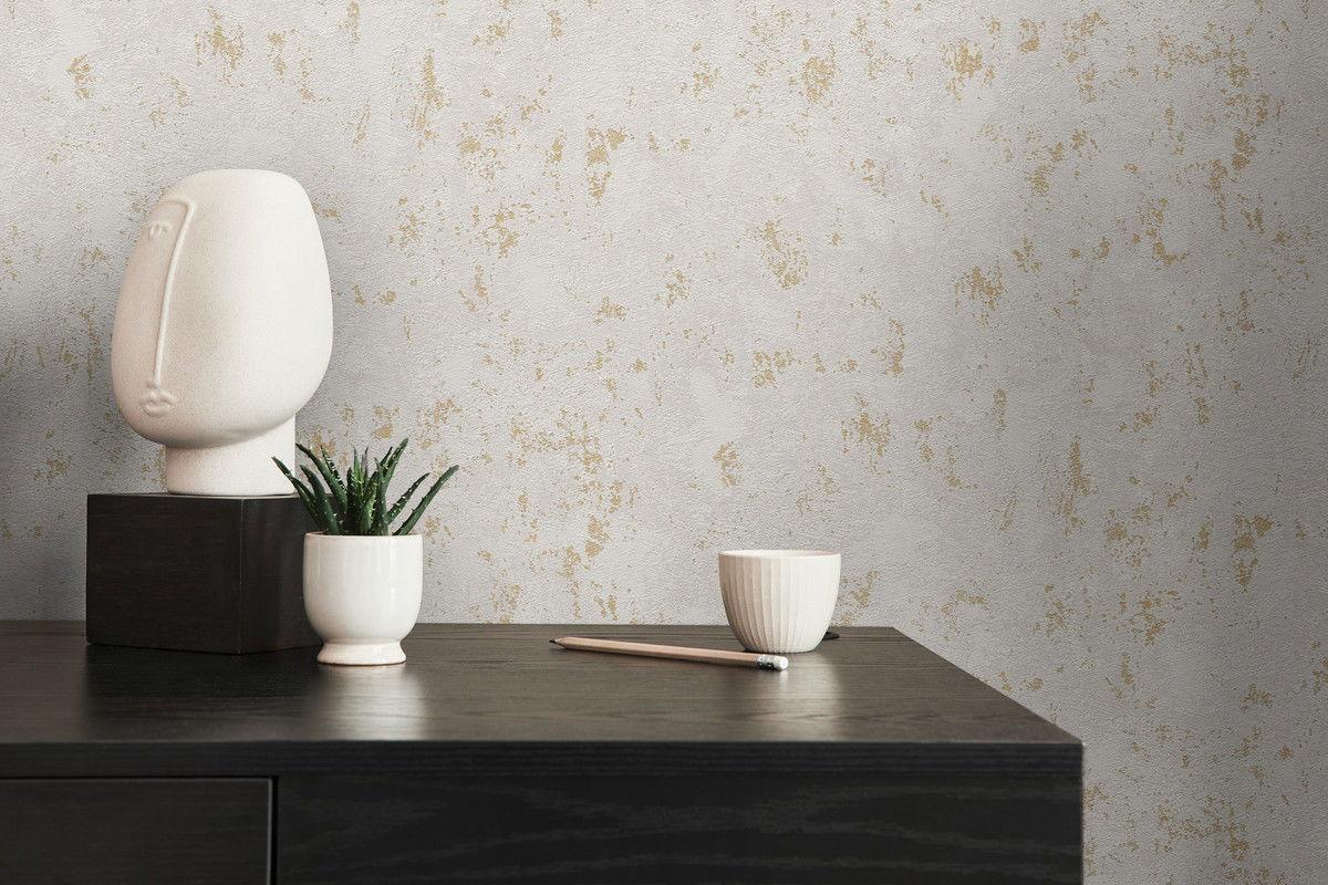 VLIESTAPETE Gold 53/1005 cm - Goldfarben, Textil (53/1cm) - KUNSTLOFT