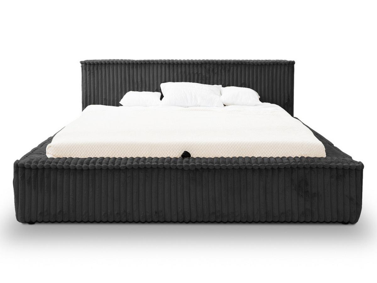 POLSTERBETT Lago 140x200 Schwarz - Schwarz, Textil (140/200cm) - Graingold