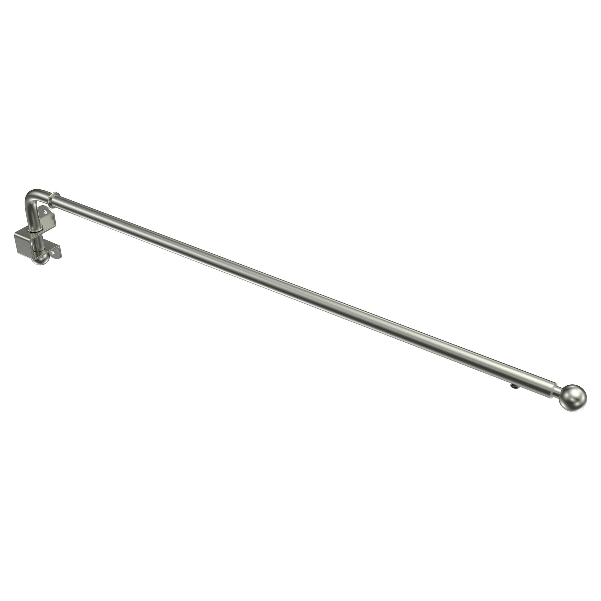 SCHWENKSTANGE / SCHWENKARM-GARDINENSTANGE Cassina 60-100 cm, 13 / 9 mm Ø, Edelstahl-Optik - Edelstahlfarben, Metall (100cm) - INTERDECO