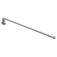 SCHWENKSTANGE / SCHWENKARM-GARDINENSTANGE Cassina 60-100 cm, 13 / 9 mm Ø, Edelstahl-Optik - Edelstahlfarben, Metall (100cm) - INTERDECO