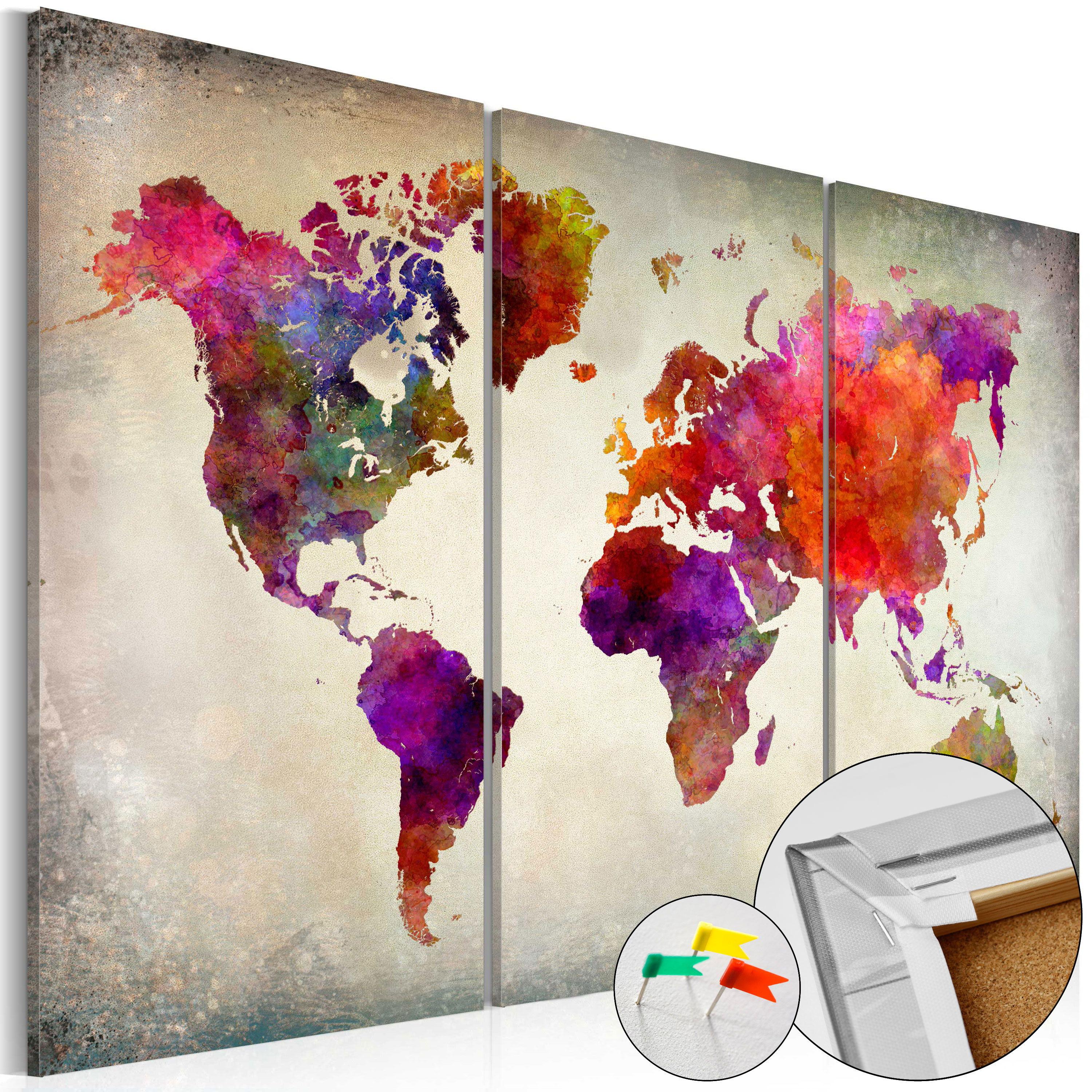 PINNWANDBILDER Bunt 120/80 cm - Beige/Multicolor, Naturmaterialien/Textil (120/80cm) - KUNSTLOFT