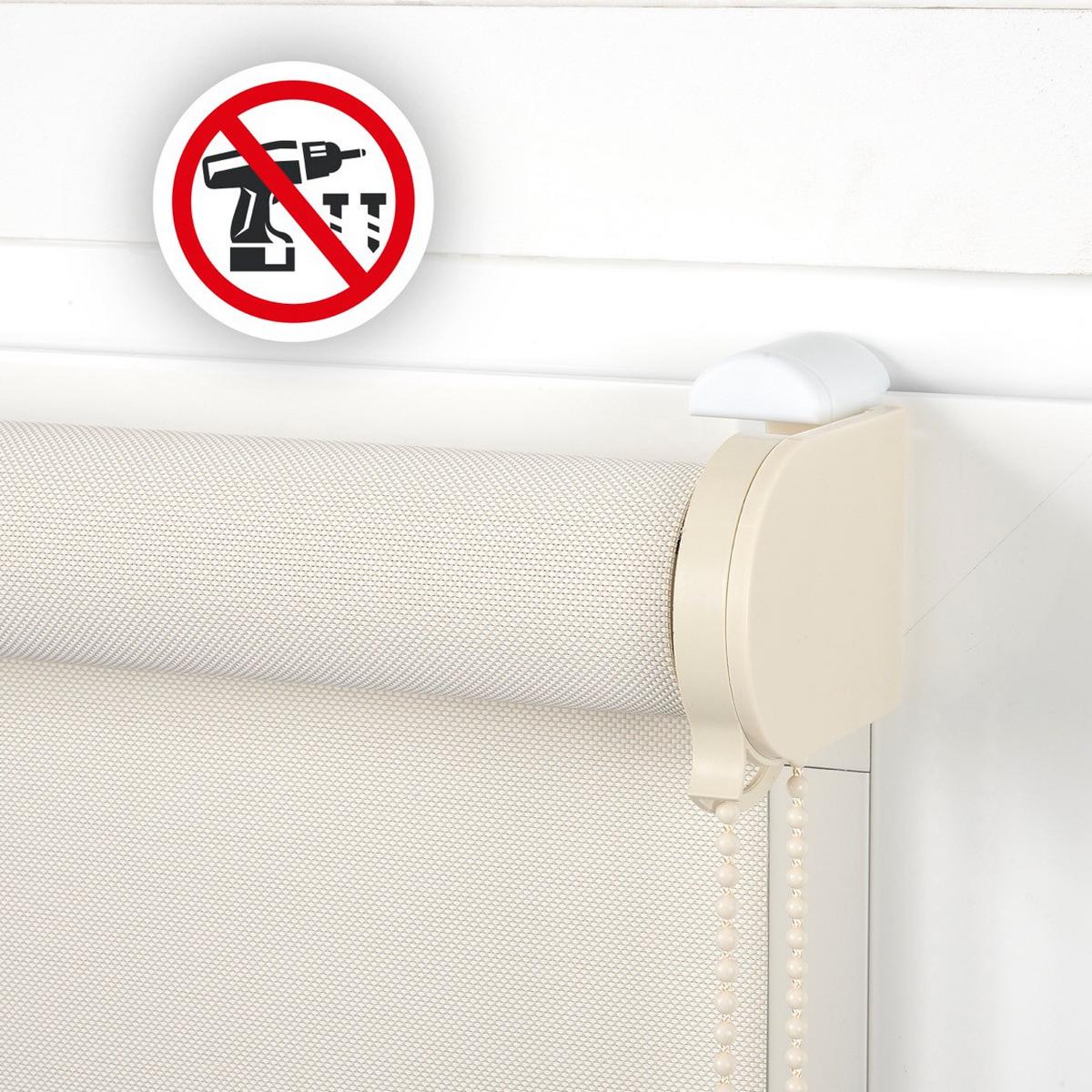 SCREEN-ROLLO Plus Easyfix Leinen 100x180 - Beige, Kunststoff (100/180/1cm) - STORESDECO