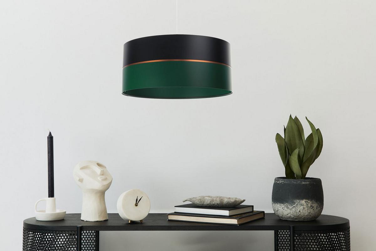 HÄNGELEUCHTE Grün 50/21 cm - Schwarz/Grün, Kunststoff (50/0.8/21cm) - ONZENO