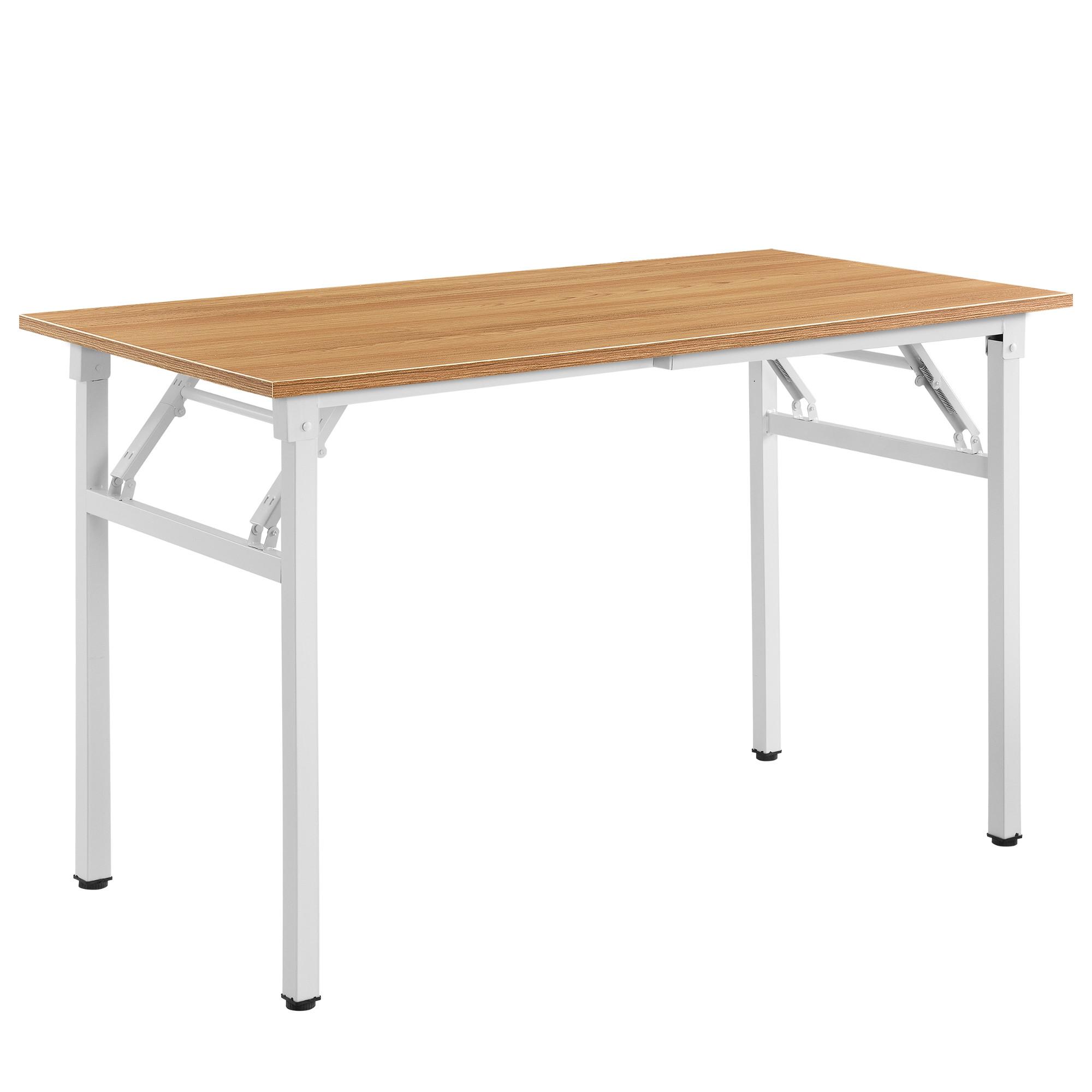 KLAPPTISCH - Buchefarben/Weiß, Holzwerkstoff/Metall (60/120/76.4cm) - [neu.haus]