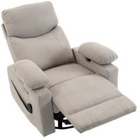 RELAXSESSEL Polyester Hellgrau - Hellgrau/Schwarz, Textil/Metall (92/110/95cm) - HOMCOM