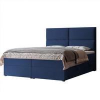 BOXBETT 120x200 cm mit Topper - Blau, Holzwerkstoff/Textil (140/200cm) - Idohome