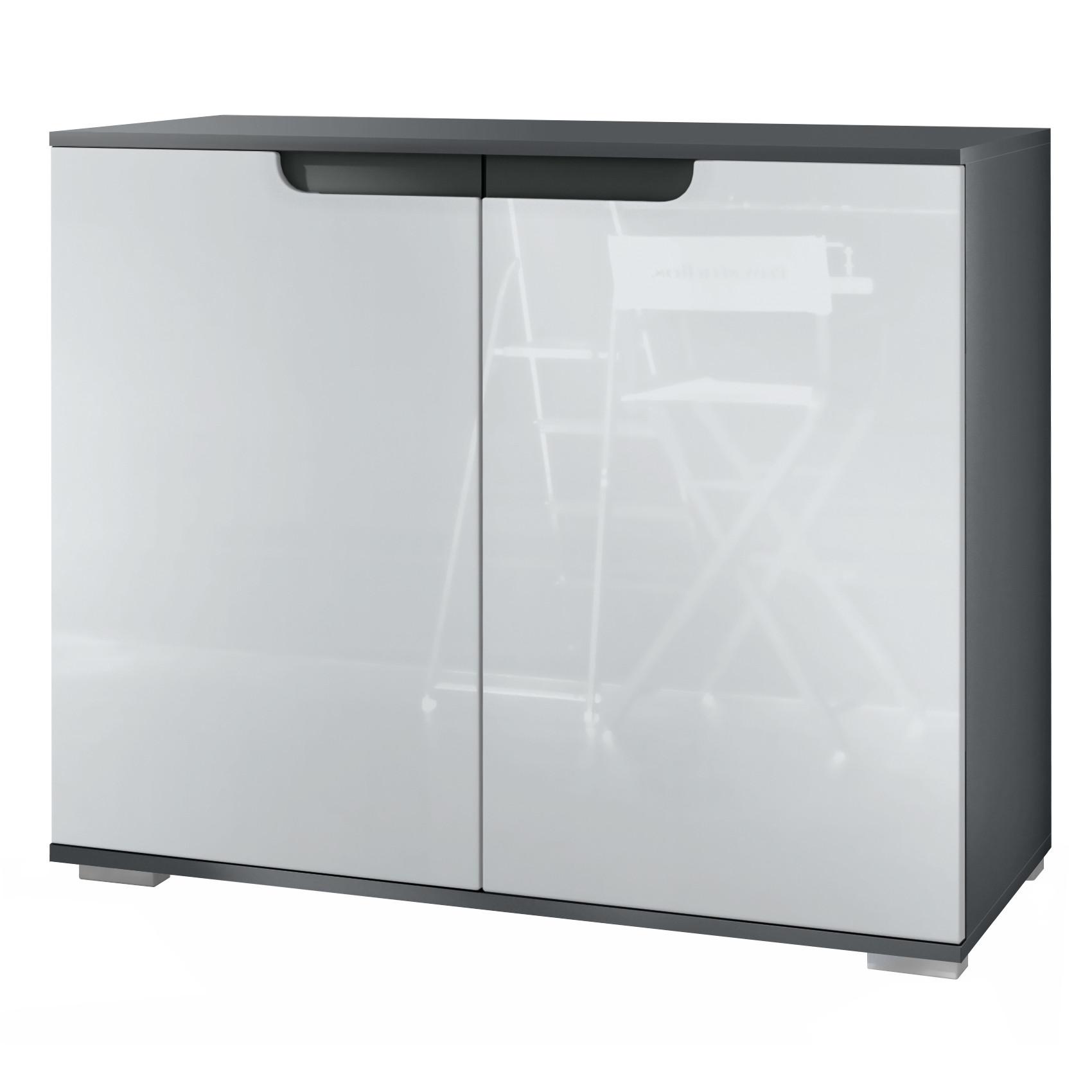 KOMMODE Sylt Weiß Hochglanz - Weiß Hochglanz, Holzwerkstoff (92.5/75.5/35cm) - Vladon