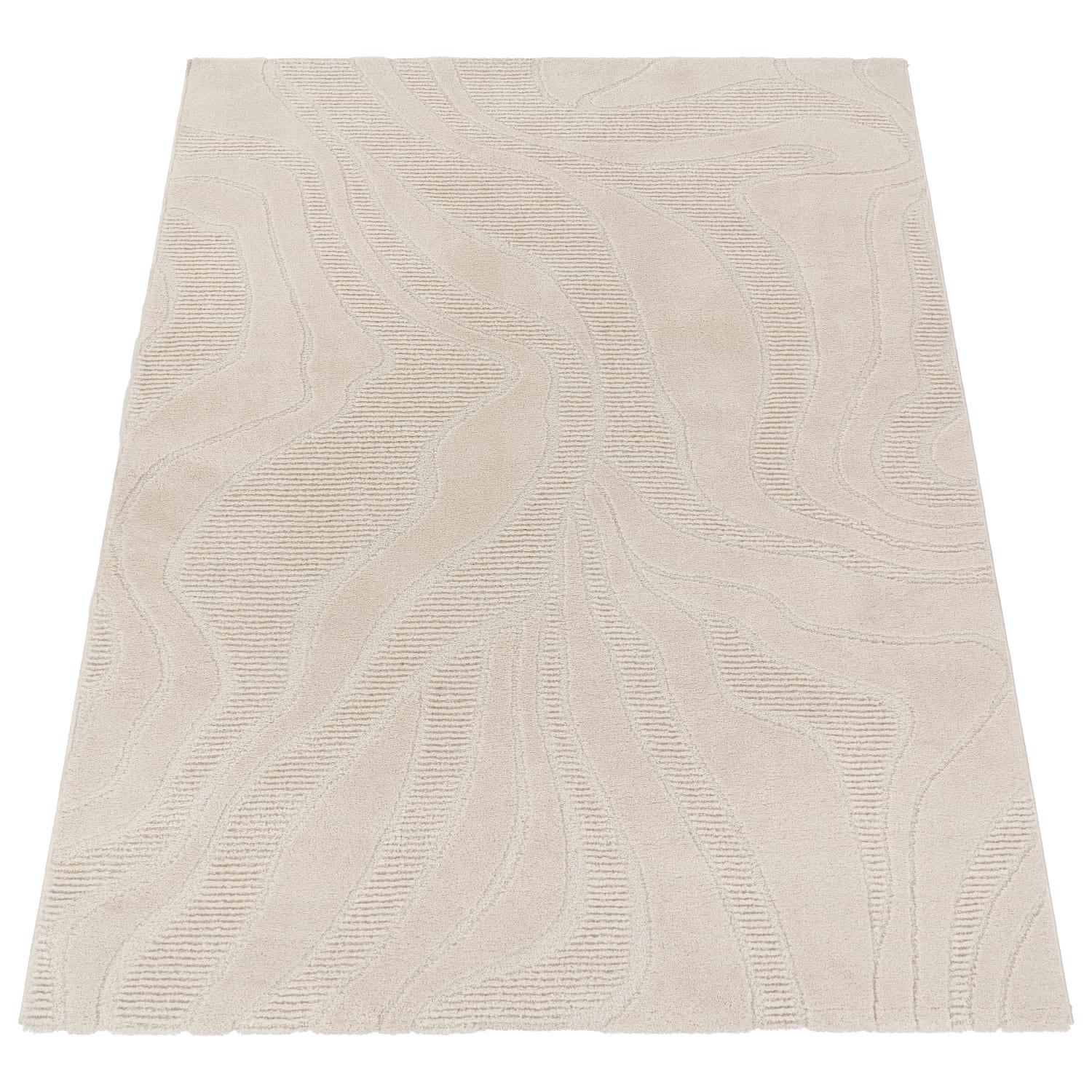 KURZFLORTEPPICH, einfarbig, aus Polypropylen, Florhöhe 14 mm, Creme, 80 x 150 cm - Beige, Textil (150/80cm) - KADIMA DESIGN