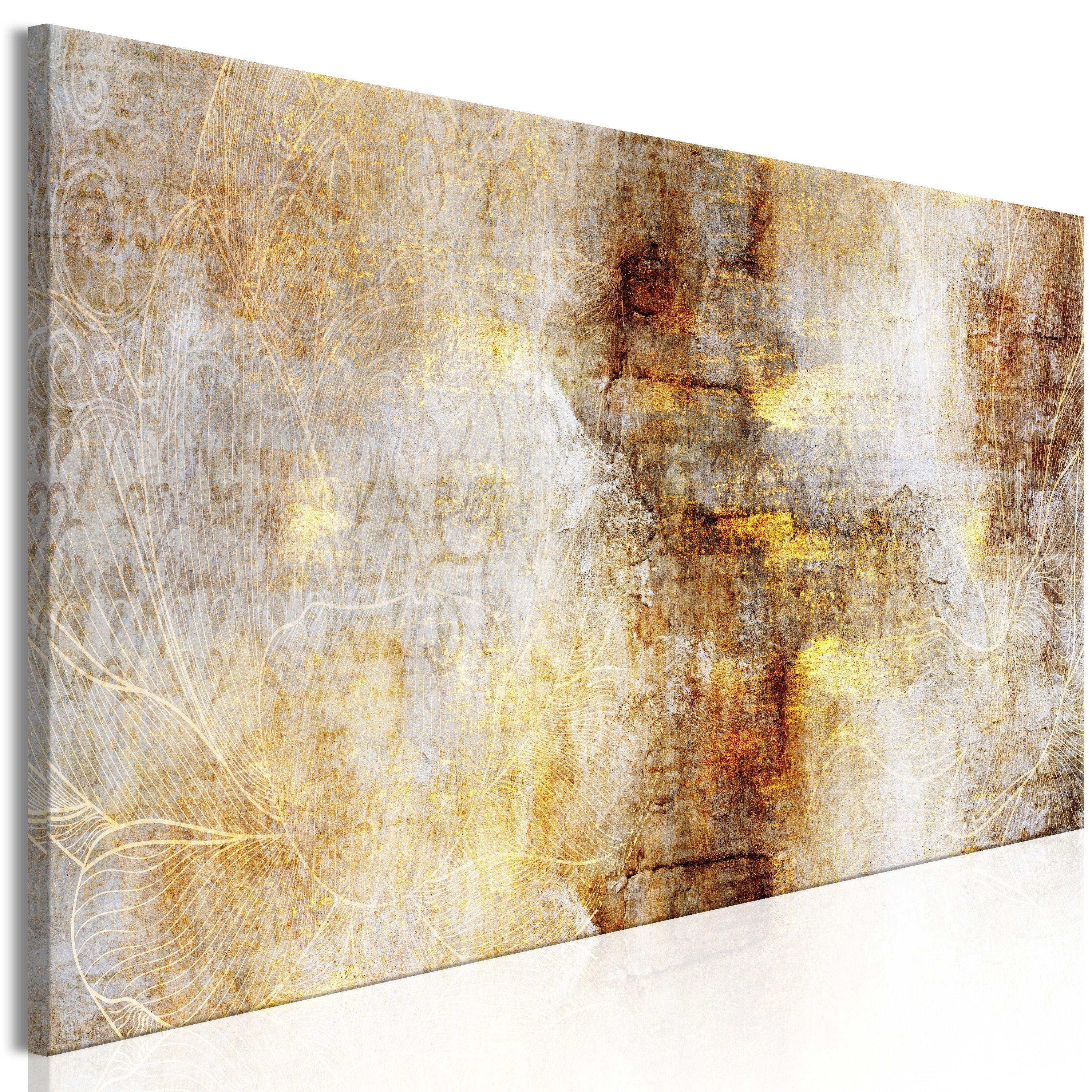 KUNSTDRUCK Gold 120/40 cm - Goldfarben/Grau, Textil (120/40cm) - KUNSTLOFT