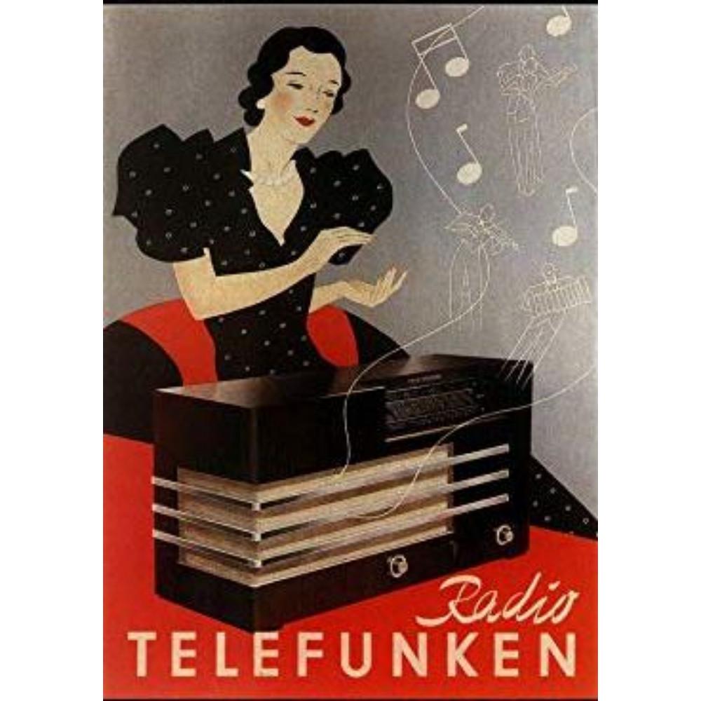 POSTER Radio-Telefunken 1935 A4 Rahmenlos - Klar, Papier (29.7/5/21cm) - Nacnic