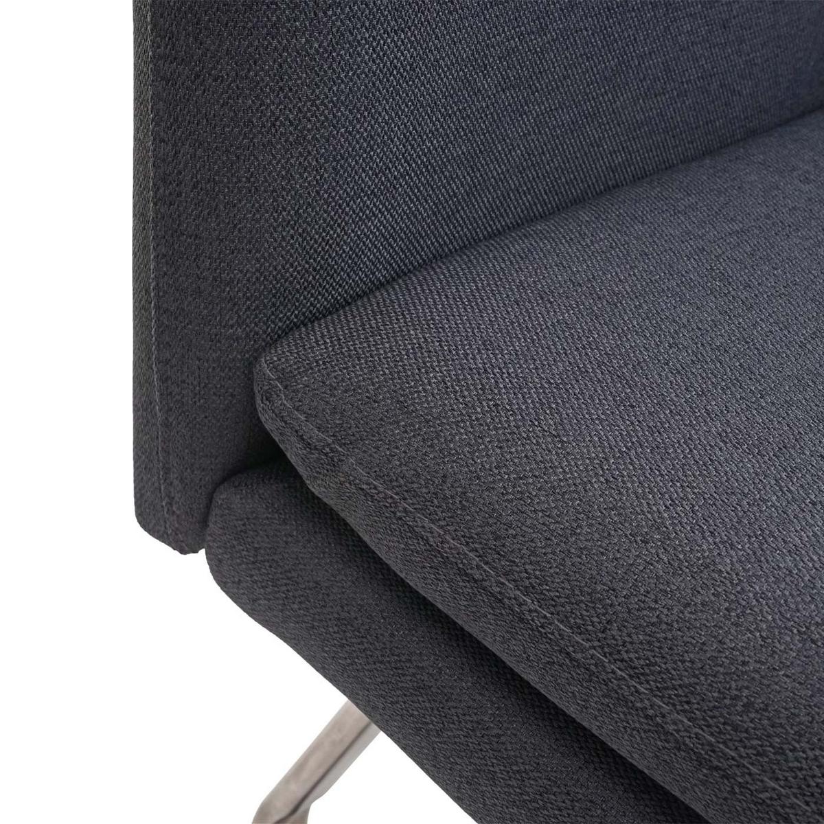 SITZBANK Grau, Silber - Silberfarben/Grau, Textil (160/90/59cm) - MCW