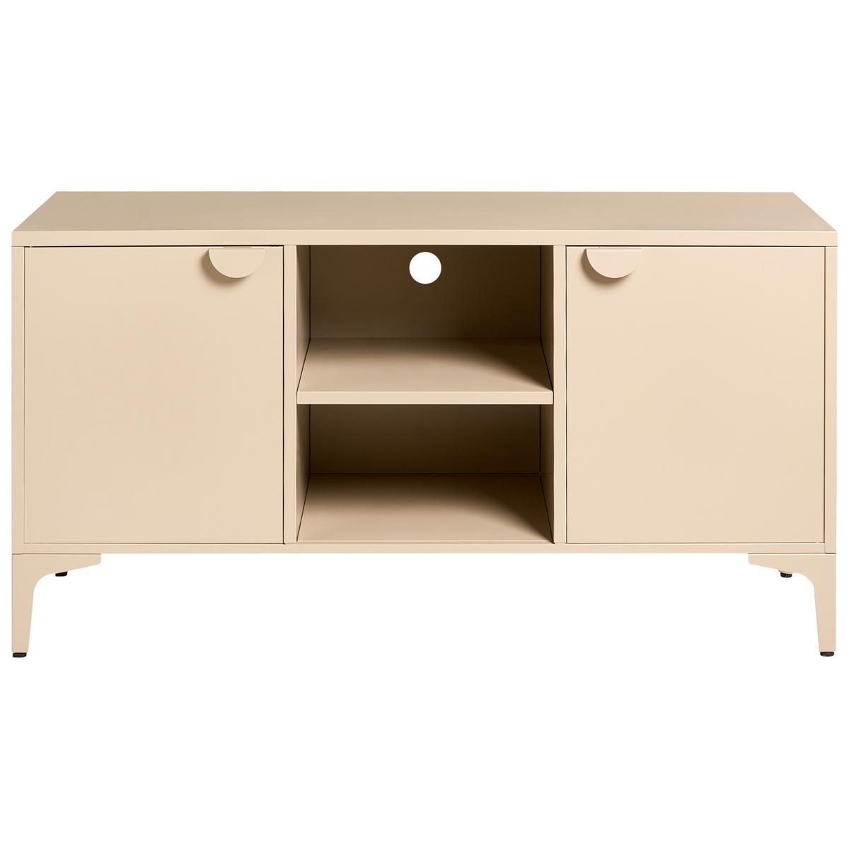 TV-MÖBEL Metall Beige Ardura - Beige, Metall (120/64/40cm) - Beliani