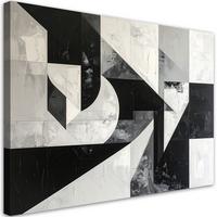 LEINWANDBILD 3D und geometrisch 45x30cm - Grau, Textil (45/30cm) - Feeby