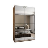 SCHWEBETÜRENSCHRANK 245,5/150/64 2-türig - Silberfarben/Schwarz, Holz/Metall (150/245/64cm) - Abiks Möbel