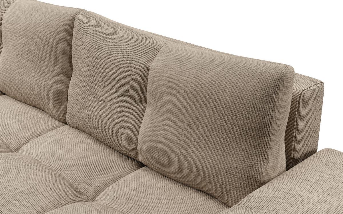 BETTSOFA DUCA Grau Jersey- Stoff mit Schlaffunktion - Grau, Holz (259/90/99cm) - MASSENO