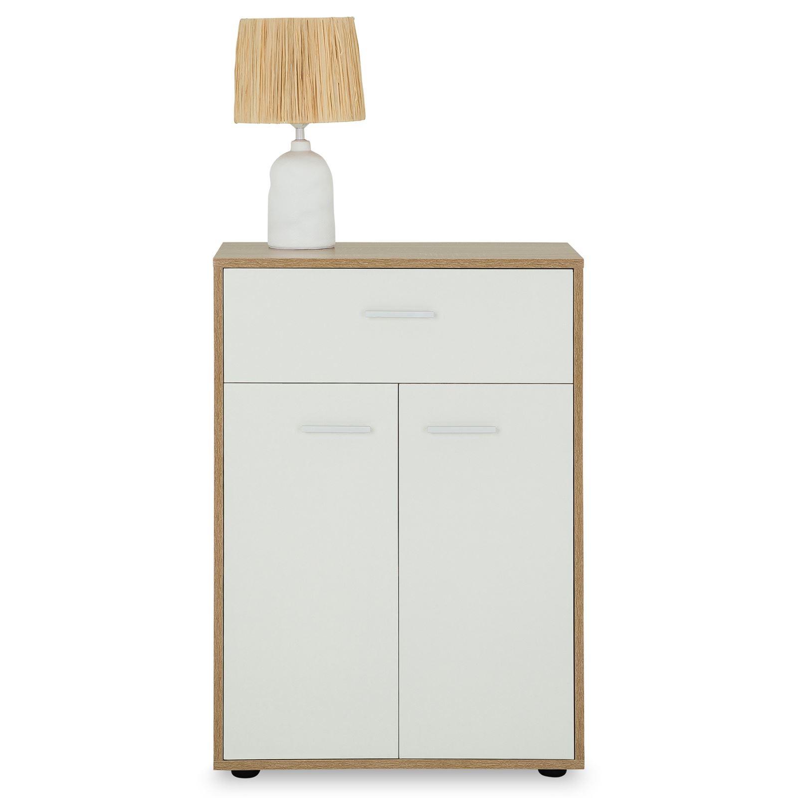 KOMMODE TOMMY Sonoma Eiche/weiß - Weiß/Sonoma Eiche, Holzwerkstoff (60/84/30cm) - CARO-Möbel