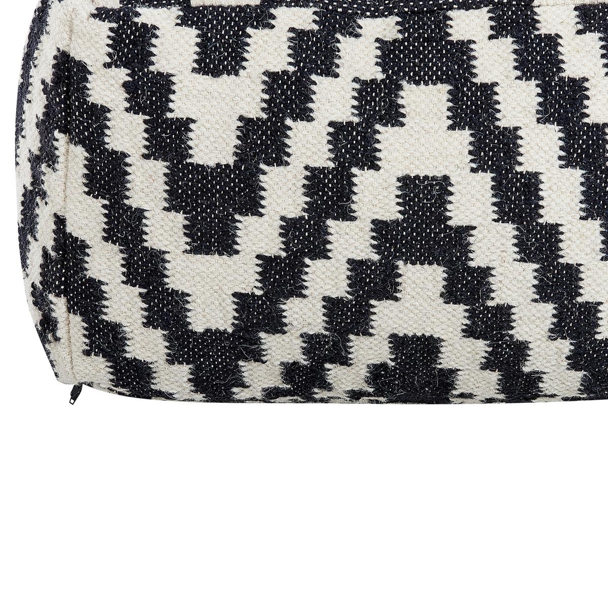 POUF Knidos 56/56/32 cm - Schwarz, Textil (56/32/56cm) - Beliani