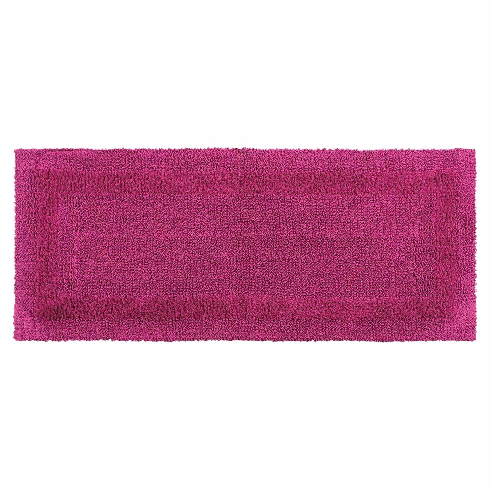 BADEMATTE 40/100 cm, 100% Baumwolle, wendbar - Magenta, Textil (40/100cm) - Homescapes