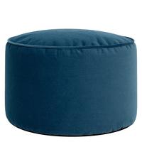 SITZPOUF Rund Milano - Blau, Textil (55/35/55cm) - icon