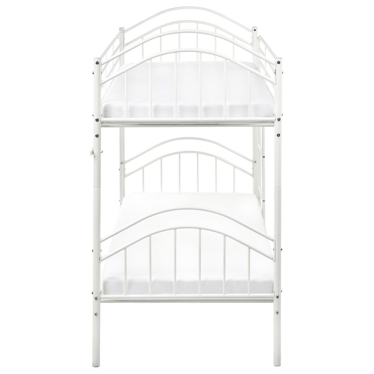 HOCHBETT 90/200 cm Weiß Chartres - Weiß, Metall (90/200cm) - Beliani
