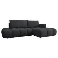 ECKSOFA Soffi, Seite: Rechts - Dunkelgrau/Schwarz, Holz/Kunststoff (283/166cm) - MIRJAN24