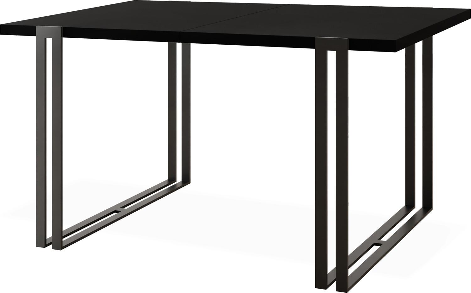 ESSTISCH Marco rechteckig ausziehbar, Schwarz 160-260/90/76 cm - Schwarz, Holzwerkstoff/Metall (90/260/76cm) - WFL GROUP