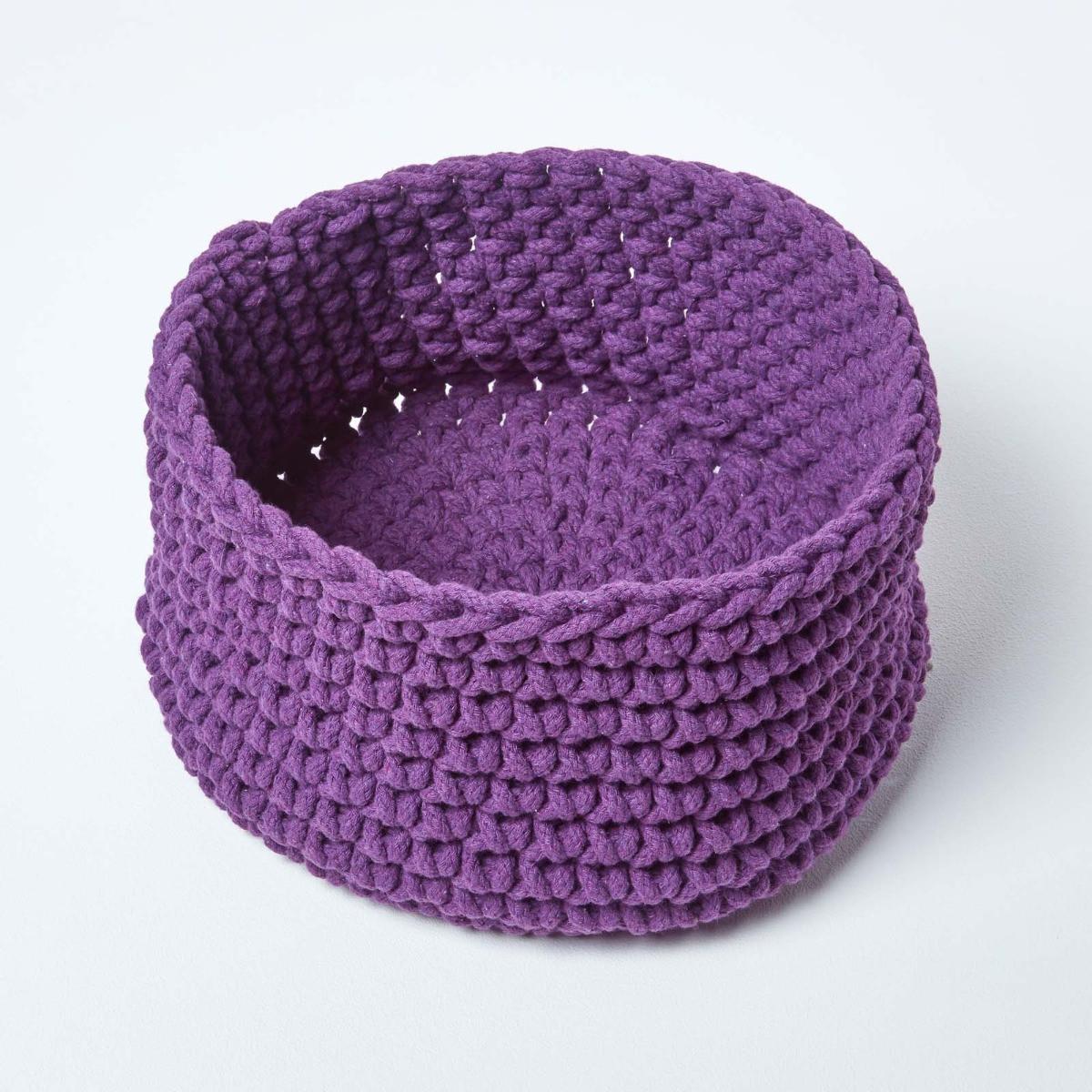 AUFBEWAHRUNGSKORB Baumwolle 37/21 cm - Lila, Textil (37/37/21cm) - Homescapes