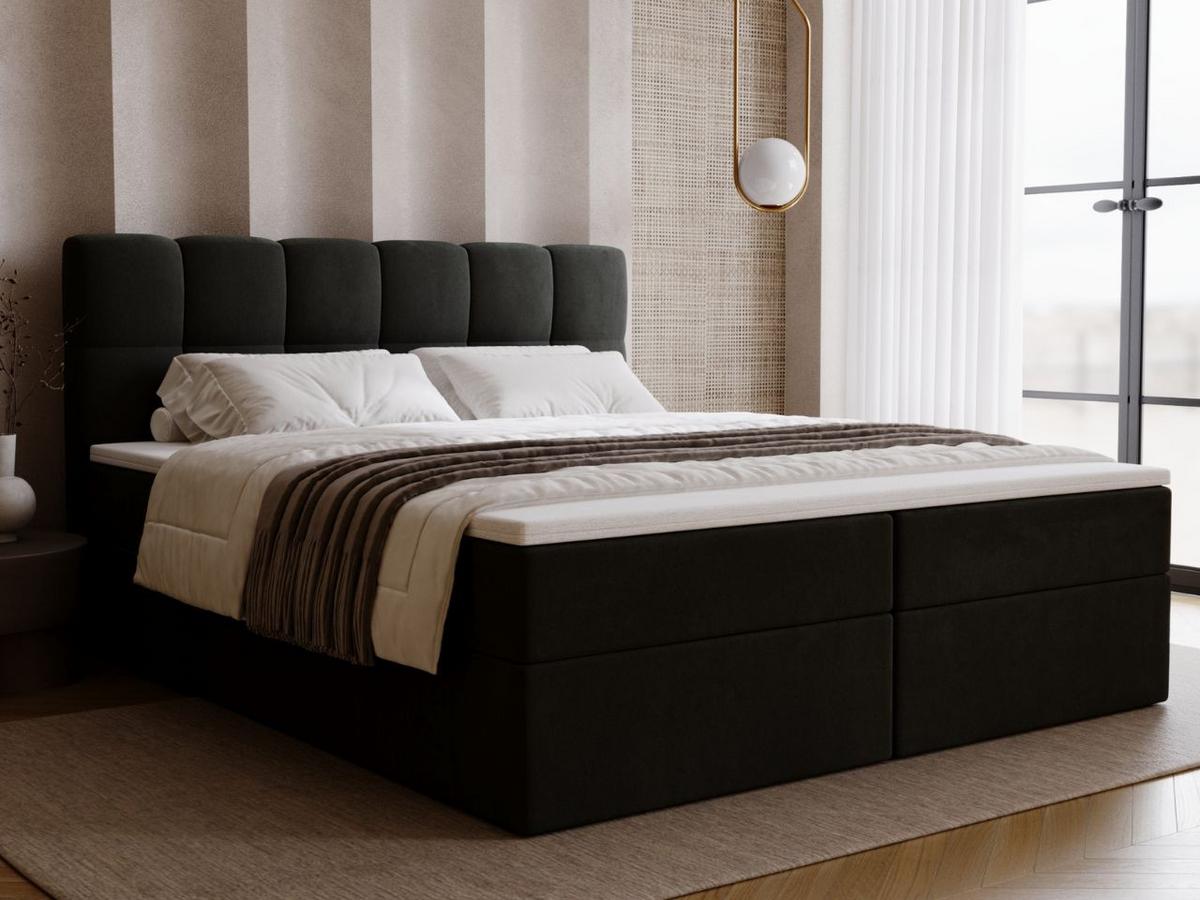 BOXBETT Maison 180x200 Dunkelgrau - Dunkelgrau, Holz/Textil (180/200cm) - Graingold
