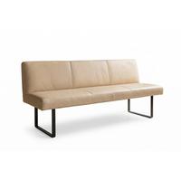 ESSZIMMERBANK ELEEN Beige Leder - Beige, Leder (223/85/69cm) - KAWOLA