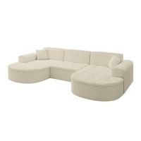WOHNLANDSCHAFT TARO-U1 - 303x171x79,5 cm Beige - Beige, Holzwerkstoff/Textil (303/79.5/171cm) - ALTDECOR