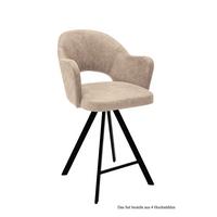 THEKENSTUHL (4er-Set) Delinda 59x104x61 Schwarz/Natur - Schwarz/Naturfarben, Kunststoff (61/104/59cm) - 58aufmkessel