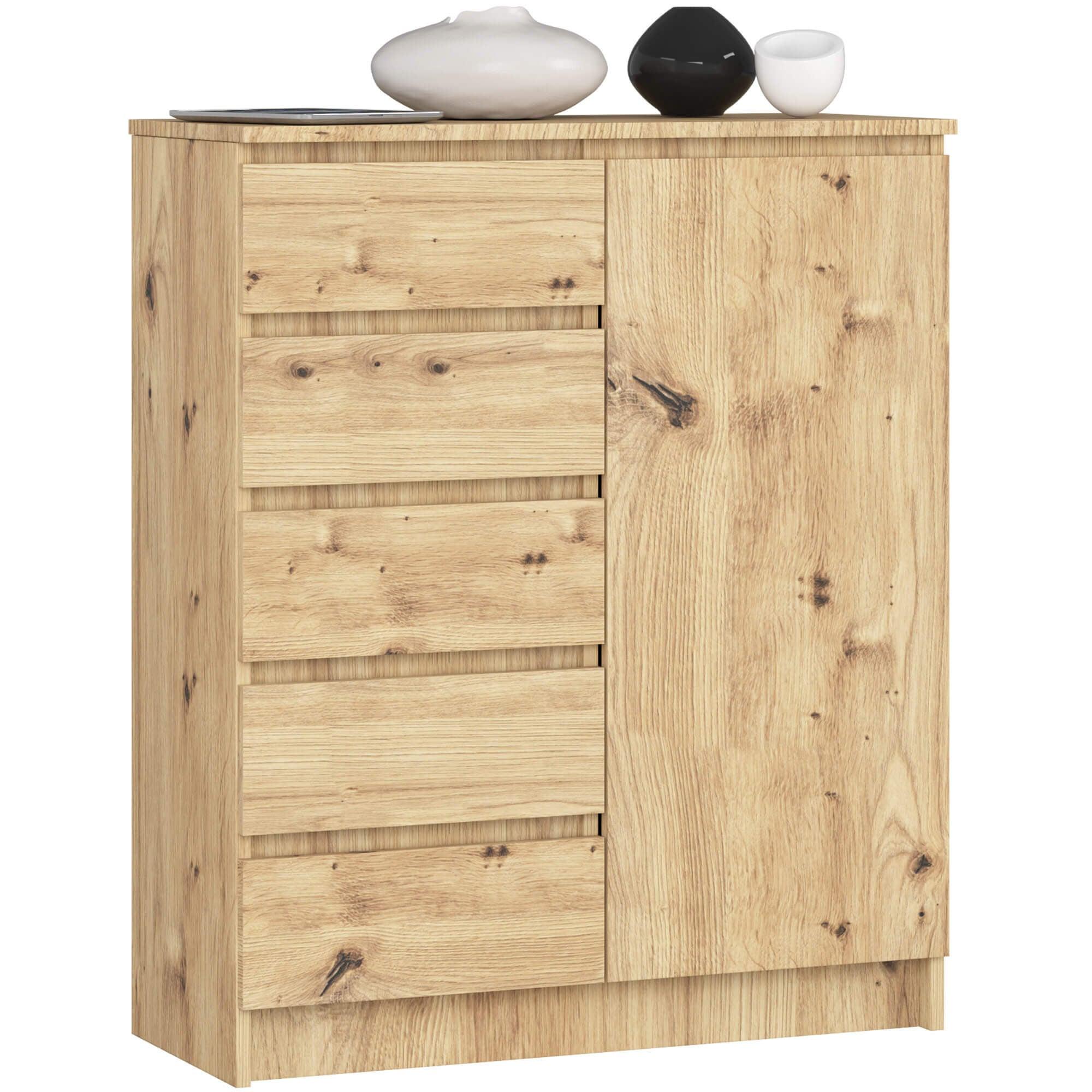 KOMMODE Eiche Artisan 97/80/35 - Eiche Artisan, Holzwerkstoff (80/97/35cm) - RAUMHIRSCH FURNITURE