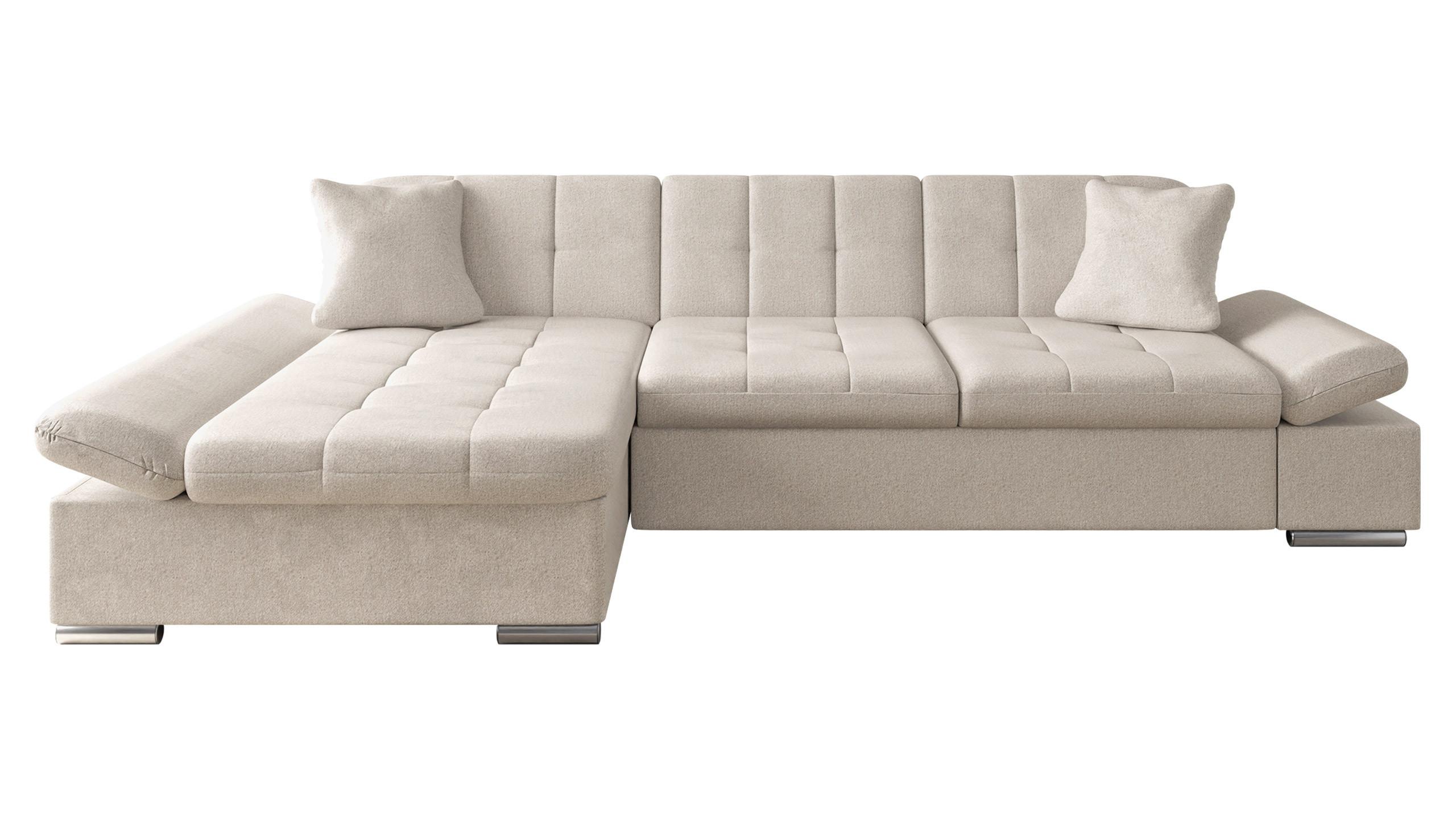 ECKSOFA Malwi, Seite: Links - Beige, Holz/Textil (278/161cm) - MIRJAN24