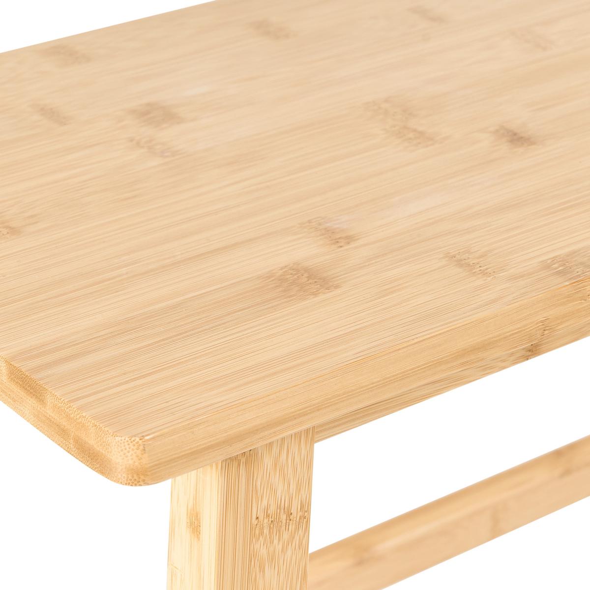 BADEZIMMERBANK Bambus Hellbraun Iguazu - Braun, Holz (70/46/33cm) - Beliani