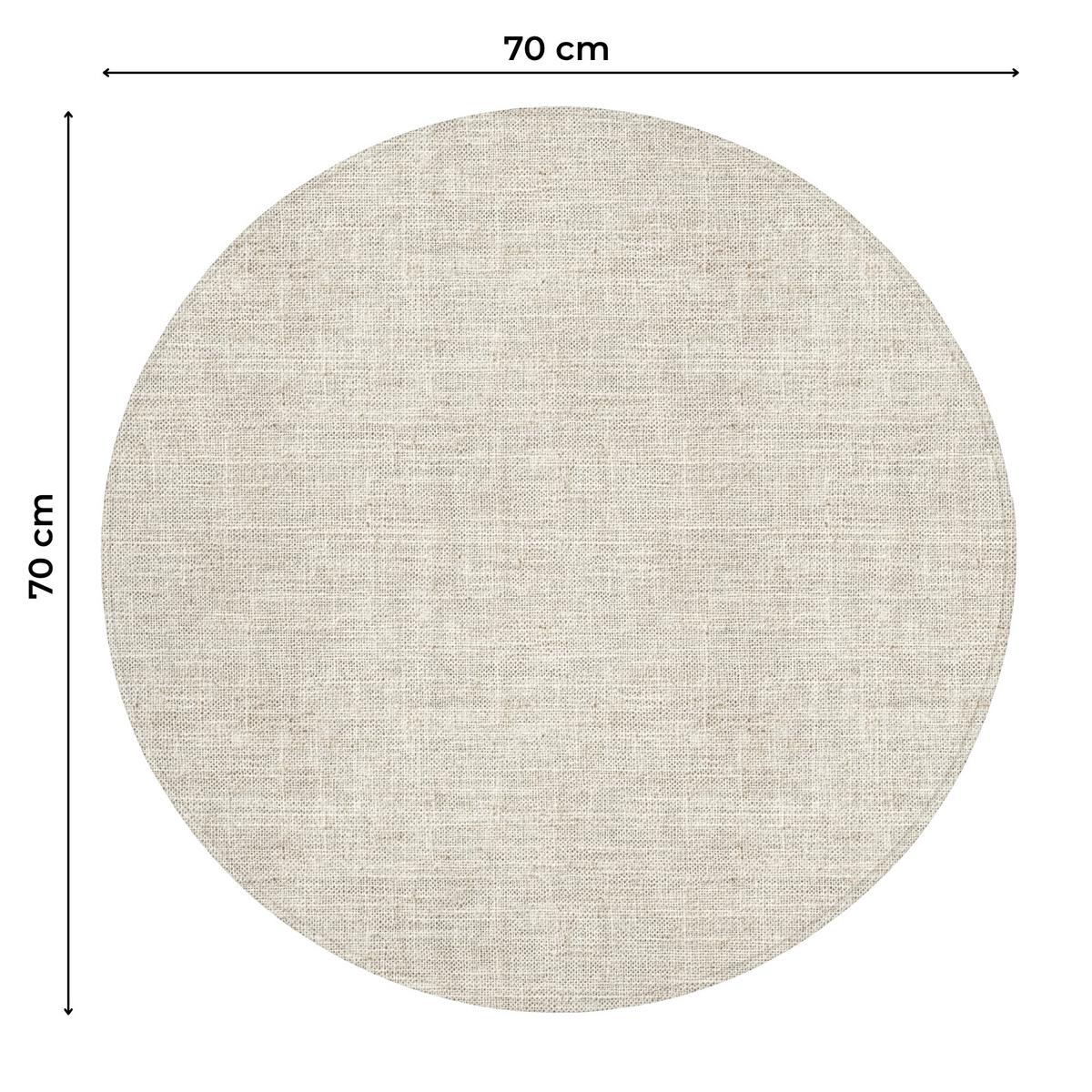 WC-VORLEGER Leinen - Textur - Beige Toilettenteppich 70x70 cm - Beige, Textil (70/1cm) - OnlyWow