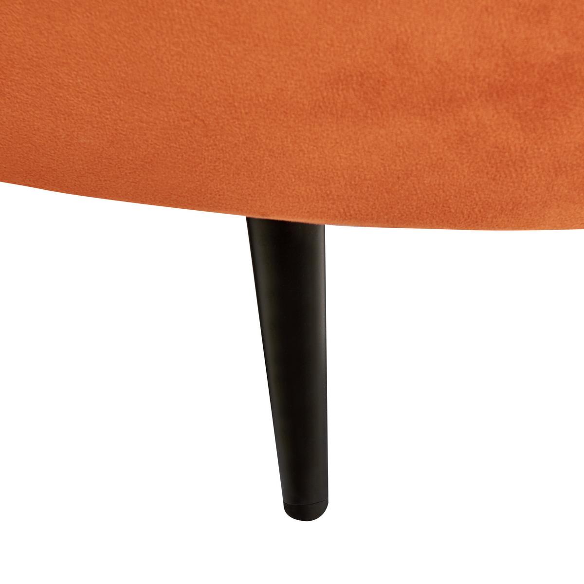 3-SITZER-SOFA Samtstoff Orange Savar - Orange, Textil (183/69/84cm) - Beliani