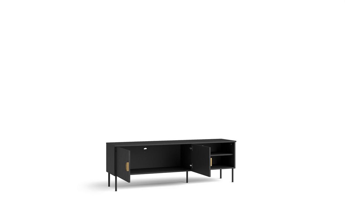 TV-SCHRÄNK Graphitschwarz 160/54/40 - Graphitfarben, Holzwerkstoff (160/54/40cm) - RAUMHIRSCH FURNITURE