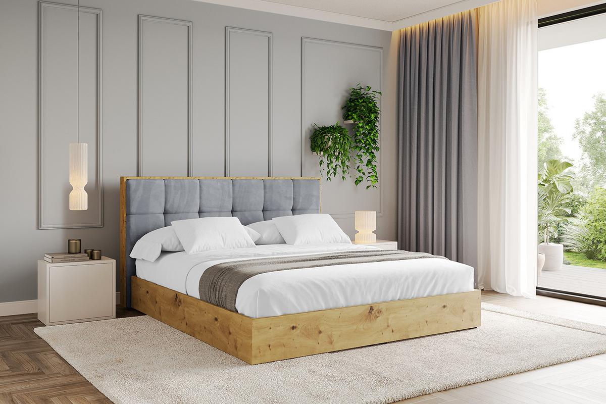 POLSTERBETT mit Bettkasten und Lattenrost, Boxbett ohne Matratze - ENZO7 160x200 - Grau, Holzwerkstoff/Textil (160/200cm) - ALTDECOR