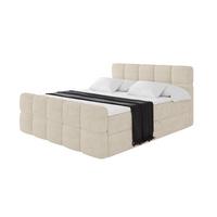 BOXBETT mit Matratze H3 - FAMA-Z - 120x200 cm Beige Monolith - Sahara, Holzwerkstoff (120/200cm) - ALTDECOR