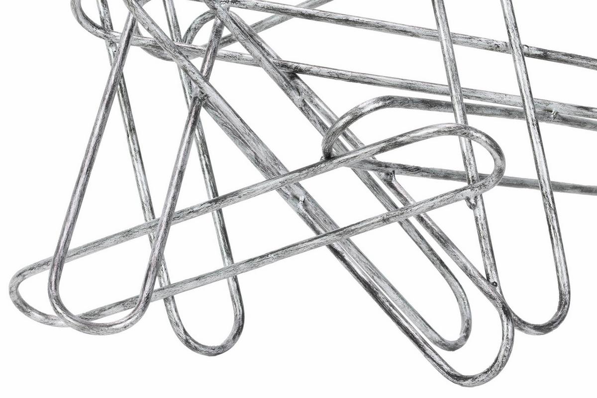 METALLSKULPTUR Silber 45/40 cm - Silberfarben, Metall (3.51/40/25cm) - KUNSTLOFT