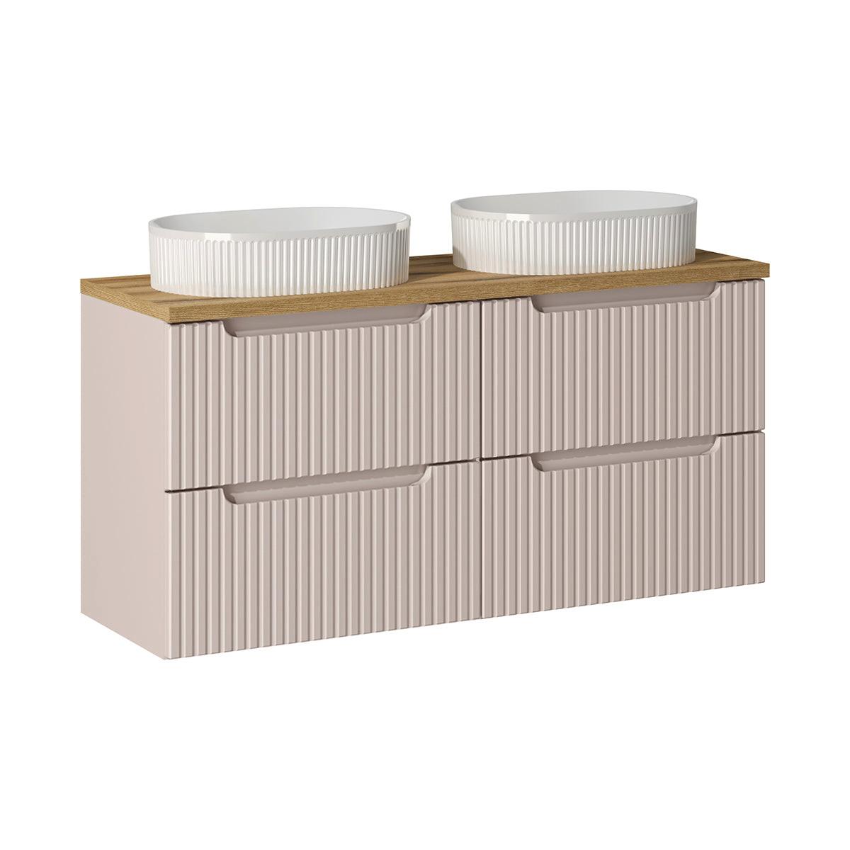 BADMÖBEL 120.4cm Riva 2er-Set Kaschmir - Kaschmir, Holzwerkstoff (120.4/59/40cm) - Petits-meubles