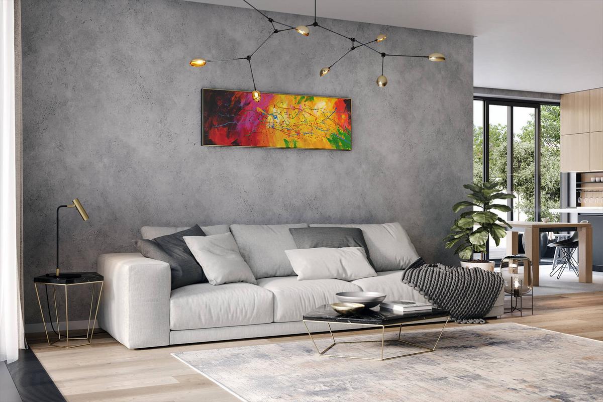 ÖLGEMÄLDE 150/50 cm - Multicolor, Holz/Textil (150/50cm) - KUNSTLOFT