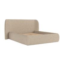 POLSTERBETT Bellano mit Stauraum 140/200 cm Hellbeige im Bubble Stoff - Sandfarben/Schwarz, Holz/Holzwerkstoff (140/200cm) - AltaBeds