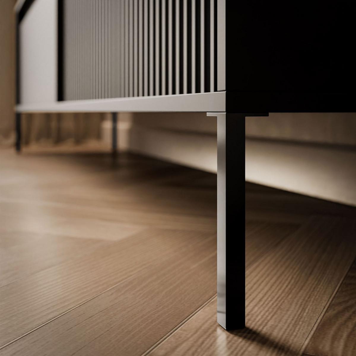 TV-ELEMENT YASUMI 153 cm schwarz matt - Schwarz, Holzwerkstoff (153.5/53.4/39.5cm) - Lookway