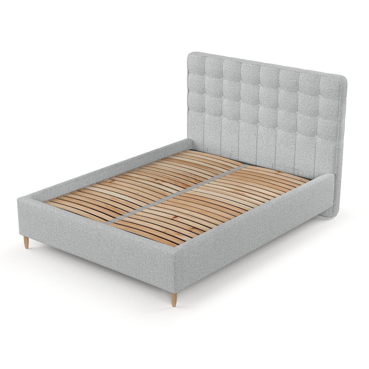POLSTERBETT Paloma 160/200 cm Hellgrau im Riva Stoff - Hellgrau/Naturfarben, Holz/Holzwerkstoff (160/200cm) - AltaBeds