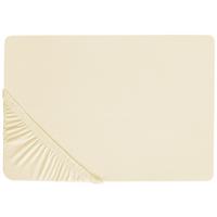 SPANNBETTLAKEN 200/200 cm Baumwolle Gelb Janbu - Gelb, Textil (200/200cm) - Beliani
