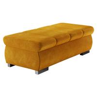 POLSTERHOCKER Bangkok Groß - Currygelb/Silberfarben, Holz/Kunststoff (120/39/60cm) - MIRJAN24