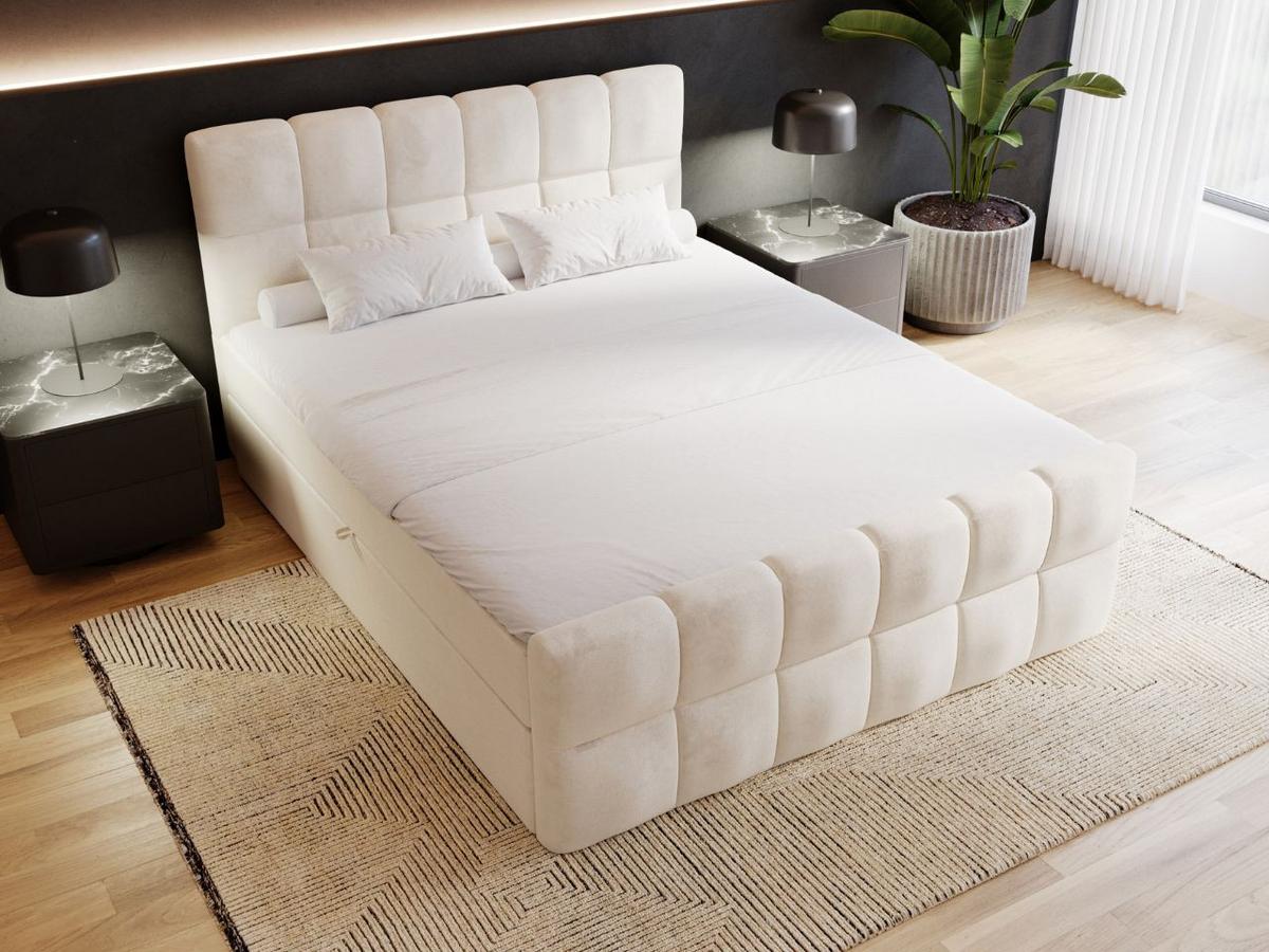 BOXBETT Alicante 200x200 Beige - Beige, Holz/Textil (200/200cm) - Graingold